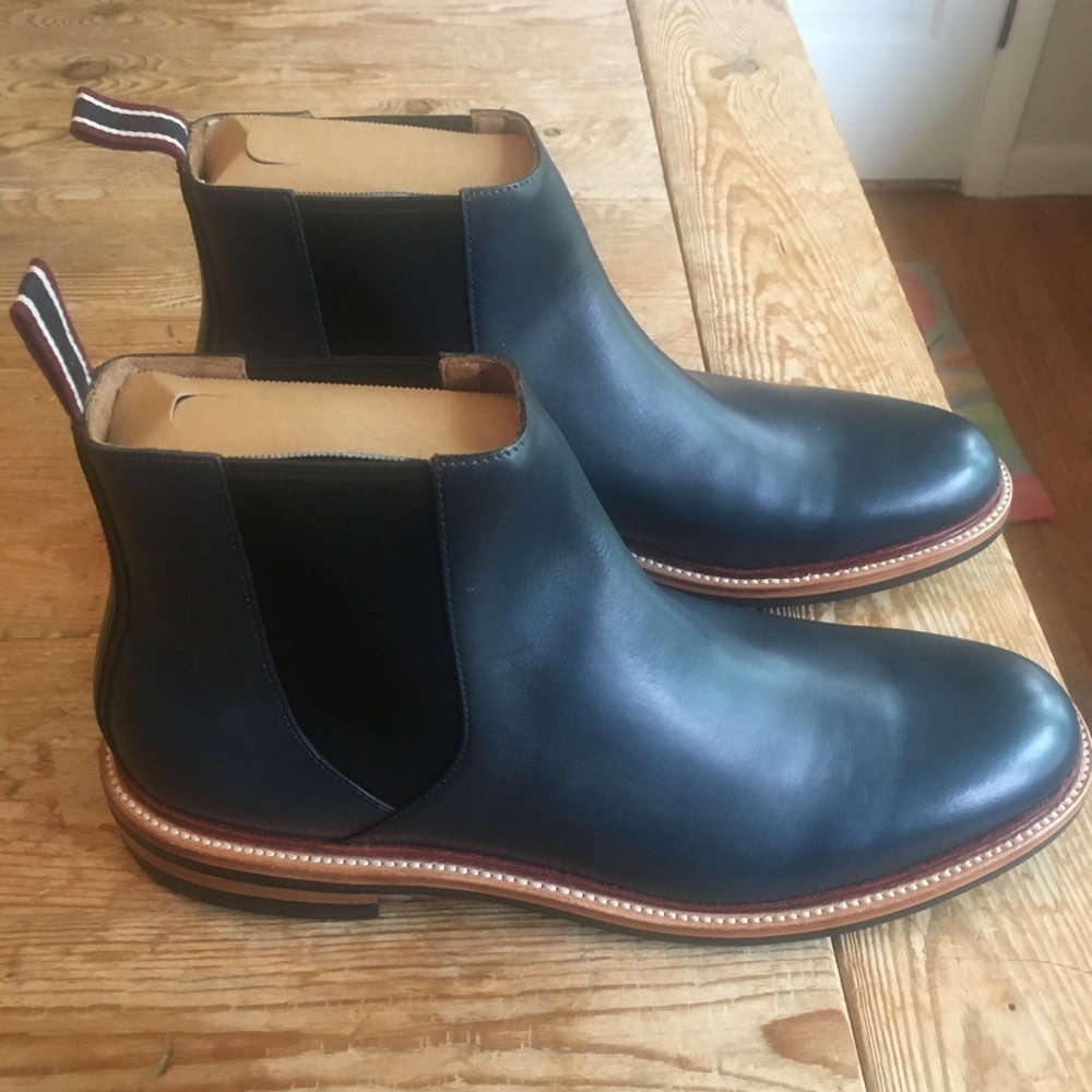 J. Crew Oar Stripe Chelsea Boot